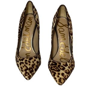Women's Sam Edelman Halston Leopard Block Pump Size 8.5